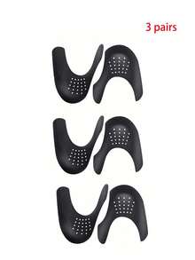 1 Pair/3 Pairs Sports Shoe Toe, Shoe Covers, Black And White Colors Available, With Anti-Wrinkle Layer, Can Prevent Wrinkling Of Sports Shoes And Tennis Shoes, Lightweight, Comfortable And Breathable, Suitable For Girls, Shoe, Spring Summer Picks, Brides Maid Gifts, Room, Beach, Travel, For Men, For Women, Vacation, Cute Stuff, Mother's Day Gift, Garden, Summer, Beach, Travel Essentials, Room Decor, Squishy, Graduation, Shoe Rack, Storage Saver, Commencement, Graduation Ceremony, Congrats Grad, Graduation Party - Multicolor - View 11