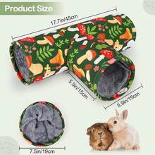 Guinea Pig Tunnel 3 Way Washable Hideout Foldable Rabbit Tunnel Guinea Pig Toys For Bunny Hamster Ferret Guinea Pig Accessories - View 6