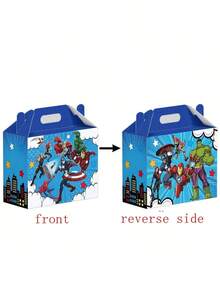 Marvel 12pcs Durable Cardboard Avengers Gift Box Easy To Assemble One Piece Handle Reusable Party Candy Box - Multicolor - View 4