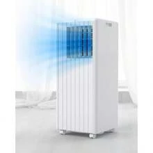 8000 BTU Aire acondicionado portátil - unidad de aire acondicionado 3 en 1 con deshumidificador, ventilador, control remoto, 2 velocidades, temporizador 24 horas, modo de sueño, silencioso y eficiente en energía, enfría hasta 350 pies cuadrados, kit de ventanas - Portada blanca - Ver 8