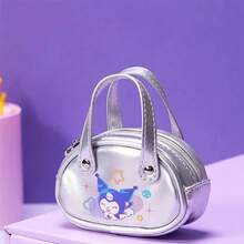 Miniso Sanrio Kuromi Earphone Case Anime Glitter Design Portable Protective Storage Pouch For Wireless Wired Earbuds Cartoon Kawaii Travel - Silver - View 8