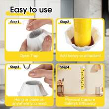 Hanging Fly Glue Stick, Fruit Fly And Mosquito Trap For Garden And Home - 2pcs - 查看 4