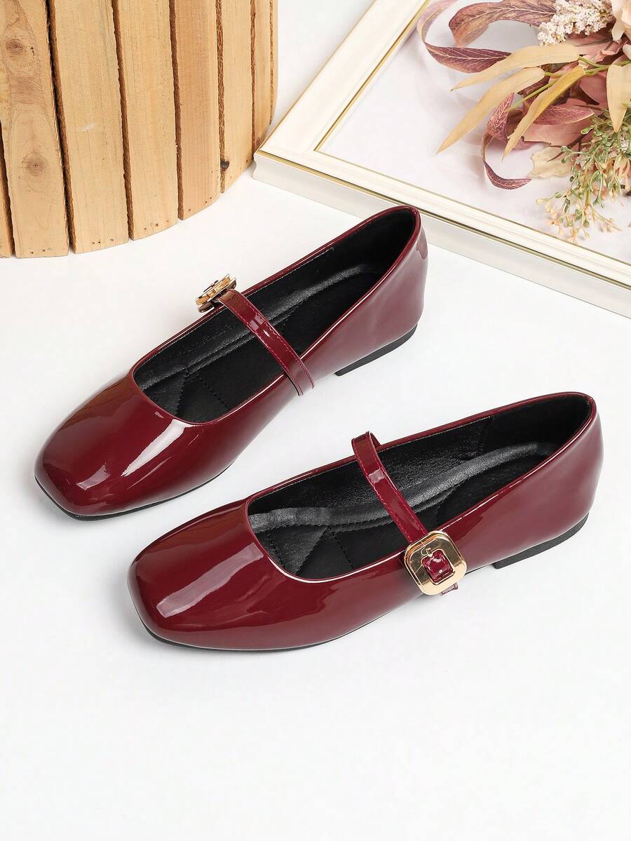 Wide Toe Box Mary Jane Shoes, New Arrival Versatile Suitable For All Seasons, Size 34-44