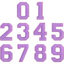 3/10/20 piezas Parches bordados de chenilla de 3,2 pulgadas con números del 0 al 9 para planchar o coser, adecuados para ropa, chaquetas, sombreros, libros, mochilas - Suministros de parches bordados DIY - multicolor - Ver 30