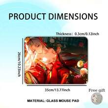 Tempered Glass Gaming Mouse Pad, Ultra-Smooth Nano-Textured Surface, Precise Speed Control, Suitable For Gaming And Office Use - Thickness: 0.3cm/0.12inch - View 14