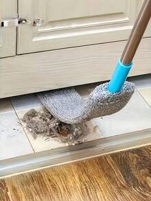 Cán bằng thép không gỉ có thể kéo dài, đầu lau có thể uốn cong, cây lau nhà bằng sợi microfiber có thể giặt và tái sử dụng, thích hợp để lau gầm giường, khe hở ghế sofa, trần nhà, cửa sổ và các khu vực khác trong nhà, nhẹ, dễ dàng làm sạch các khe hở, đa chức năng, chống trầy xước, bền. - Chổi lau bụi siêu mỏng - Xem 9