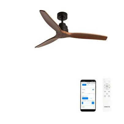  CREATE - Ventilateur de plafond 40 W, sans éclairage, moteur noir, taille M (Ø 132 cm) (pièces ≤ 10 m²), pales en ABS, livraison en 24/48 h en Espagne (péninsule) - WIND STYLANCE
