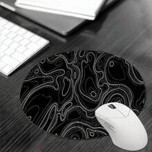 1 件装极简黑白轮廓线地形鼠标垫，大尺寸锁边防水桌垫，抽象线条艺术防滑键盘垫，加厚耐磨电竞游戏桌垫，防刮防污办公学习通用桌垫，优雅个性化桌面装饰垫 - 查看 16