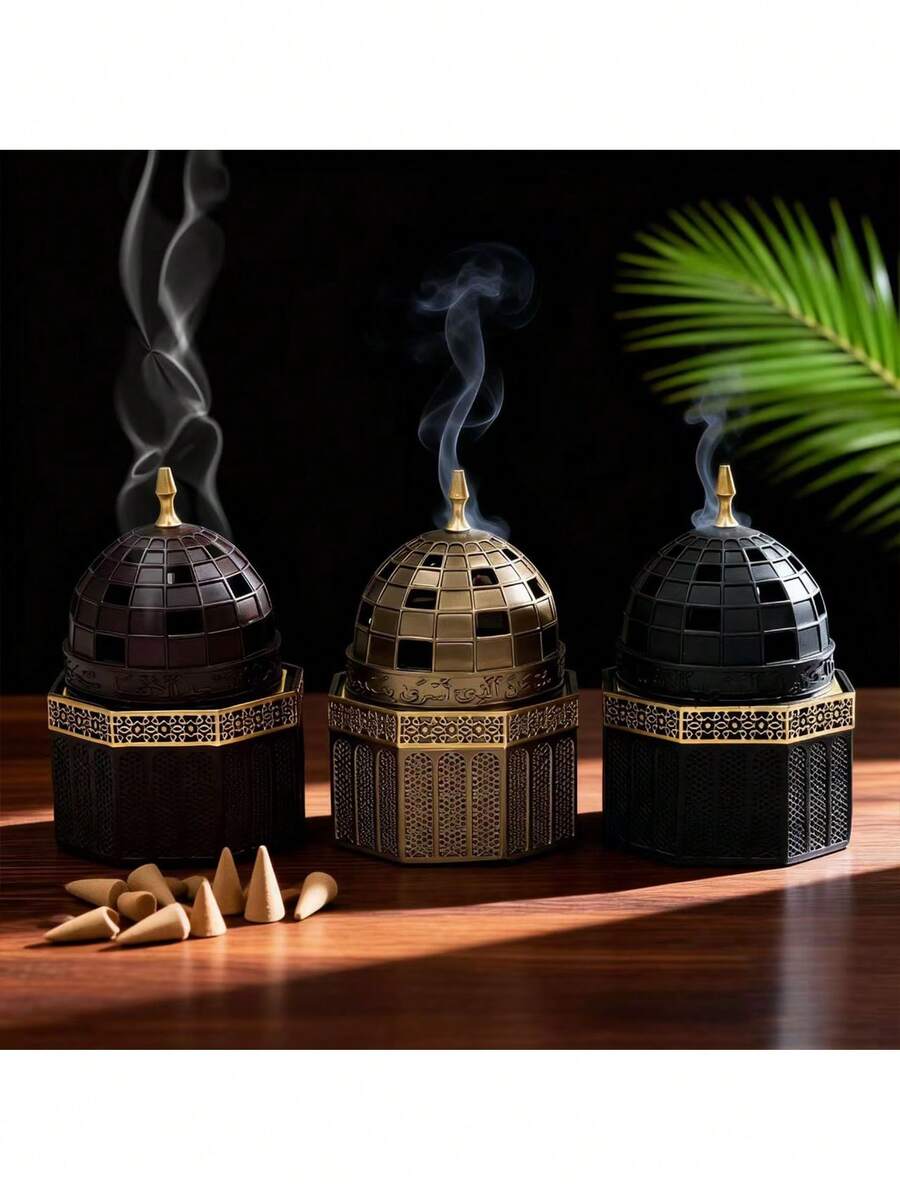Lư hương hình tháp rỗng bằng nhựa kiểu Trung Đông, dùng trang trí lối đi đốt hương theo phong cách Thiền Ả Rập. - 1PC - Xem 1