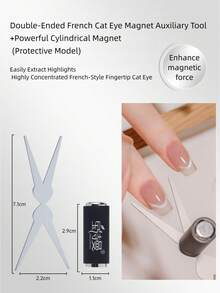 BAOSHIMAN Double-Ended French Cat Eye Magnetic Tool, Cylindrical Magnetic Cat Eye Attachment Combo, Nail Art Specialty Magnet Tool, Convenient And Quick, Suitable For Nail Art Decoration, Applicable To Cat Eye Gel Polish - Multicolor - View 7