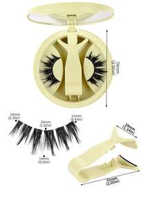 MAANGE 1 Set Magnetic Eyelashes With Applicator, Pointed Cartoon Eyelashes, Reusable Magnetic Lashes In Multiple Styles, Packaged Individually, No Glue Needed, Magnetic Eyelash Set, Easy To Wear And Remove, Natural And Realistic, 3D Soft Cartoon Style False Eyelashes, Suitable For Daily Wear, Travel, Party, Great Gift For Women - Natural Lashes - View 5