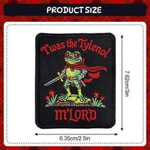 RHUAGYP 1 buah Patch Bordir Katak Ksatria Lucu, Bisa Ditempel dengan Setrika / Dijahit, Cocok untuk Pakaian, Ransel, Stiker Dekoratif Bergaya - Beraneka warna - View 1