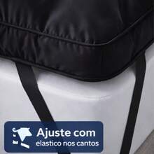 Pillow Top Casal 400 Fios – Macio, Matelado com Fibra Siliconada - Preto - Visão 3