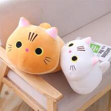 1个可爱卡通猫咪毛绒玩具，柔软毛绒小猫玩偶，多种颜色可选，家居装饰，儿童生日礼物，送给女朋友、闺蜜的礼物，母亲节礼物，儿童节礼物 - 彩色 - 查看 7
