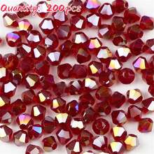 100Pcs Multicolor Austrian Crystal Bicone Beads - 4mm Faceted Glass Spacer Beads For DIY Jewelry Making And Handmade Crafts - One Bag - View 36