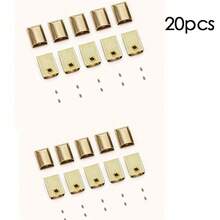 10 Sets (10pcs Clips + 10pcs Screws) Metal Zipper Pulls, Handbag End Stops, Zipper Fixers, Silver/Gold/Gun Color Square Zipper Pulls - Multicolor - View 13