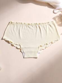 2pcs Floral Print Ruffle Mid-Waist Comfortable Breathable Women's Hipster Panties, Suitable For Yoga, Sports And Daily Wear - Multicolor - View 8