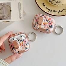 Pro 3 Case, Bluetooth Earphone Protective Cover Compatible With Airpods Pro 2/ 4, Multifunctional Phone Holder, Lock Switch Anti-Lost Cap For Apple Bluetooth Earphone - Brown - View 8