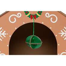 Pet Furniture for Cats and Kittens - Decorated Gingerbread Christmas House Corrugated Cat Scratcher Hideout with Catnip Holiday Print One Size - Casa de jengibre  Navidad - Ver 5