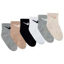 Nike Quarter Socks 6 Pack GSB Boys' Grade School UN0018-001 | Moisture-Wicking, Everyday Comfort - Grey - View 2
