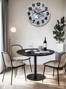 Đồng hồ cơ không gây tiếng tích tắc - Đồng hồ tròn mặt lớn - Đồng hồ treo tường bằng gỗ tối giản hiện đại với mặt kính pha lê - Thích hợp cho phòng ngủ, phòng khách, văn phòng, nhà bếp, phòng tắm - Khung gỗ trang nhã và viền pha lê (không bao gồm). - Nhiều màu - Xem 2