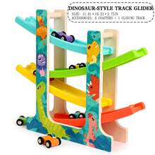 Children's Wooden Logical Thinking Track Glider Game, Baby Intellectual Development Interesting Hands-On Toy - Multicolor - View 16