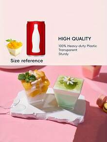 50/30pcs/1pc-Reusable Trapezoid Mini Cups, Mousse Cups, Pudding Cups, Dessert Cups, Suitable For Appetizers And Desserts, Pudding Mousse Cups, Suitable For Various Occasions, Weddings, Hand Wash, Party Cup Holder Decorative Cup Design Durable Cup Material, Mini Cup Holder - White - View 7