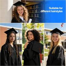 Graduation Cap Headband, Secure Hairstyle, Not Change Hair, Firm Anti-Fall Hairband Graduates, Students - 1 - View 4