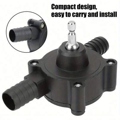 1PC Easy Use Drill Powered Water Pump, Portable High Efficiency Self Priming Transfer Pump For Garden Pool Aquarium Fuel And Home Liquid Transfer Use