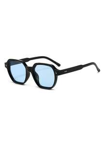 1 Pair Men's Square Minimalist Rivet Multifunctional Fashion Fashion Glasses - Green - View 4
