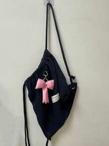 Back-To-School Niche Design Bow Knot Large Capacity Commuter Tote Bag, Korean Style Versatile Fashion Shoulder Crossbody Bag, Student Backpack - Royal Blue - View 3