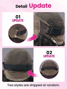 ISEE Invisi 360° Lace Front Wig With Drawstring, Pre-Cut Lace, InvisiFit Invisible Straps, Human Hair, Pre-Plucked, Pre-Bleached, 180% Density, 360° Full Lace Front Wig, 14-28 Inches - SNatural - View 10