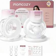 Momcozy S12 Pro Breast Pump, Hands-Free, Portable And Cordless Pump With Soft, Double-Sealed Flange, 3 Modes And 9 Levels, 24mm Flange - 淺粉色 - 查看 10
