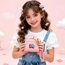 Ví đựng tiền xu mini hình chú heo hoạt hình dễ thương, ví móc khóa di động cho trẻ em, quà tặng cho trẻ em - Nhiều màu - Xem 1