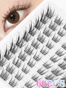 10 Rows Of Soft And Fluffy Tufted False Eyelashes DIY At Home Cat-Eye Style Russian Curl Reusable Suitable For Beginners - View 1