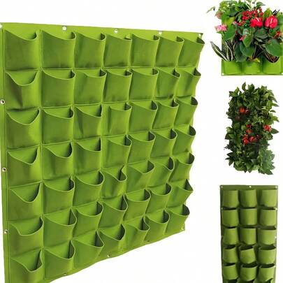 18-Pocket Vertical Garden Planting Bag, Lightweight Wall-Mounted Planting Bag Suitable For Indoor And Outdoor Use, Modern Hanging Planter Rack For Balcony And Yard, Multipurpose Tool For Planting Herbs And Vegetables
