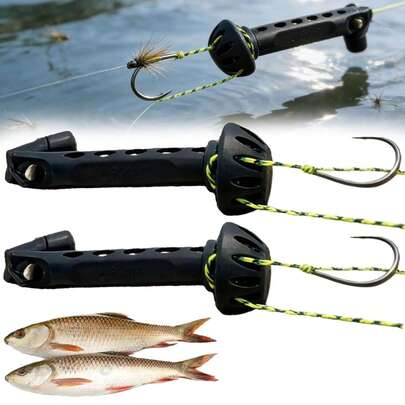 1/2PCS Magnetic Fly Threader & Knot Tying Tool, Magnetic Fly Threader, Magnetic Rigging Tool, Universal Knot Helper Knot Assist For Threading Hooks, Fishing Accessory To Easily Rig Small Flies