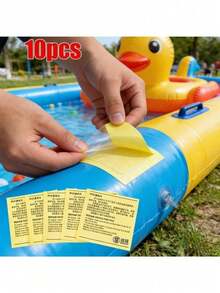 10pcs Repair Patches, Inflatable Product Repair Patches, Tent, Swimming Ring Waterproof Repair Patches, Sleeping Bag Outdoor Round Transparent Waterproof Repair Patches, Portable Reflective Repair Patches - A - View 3
