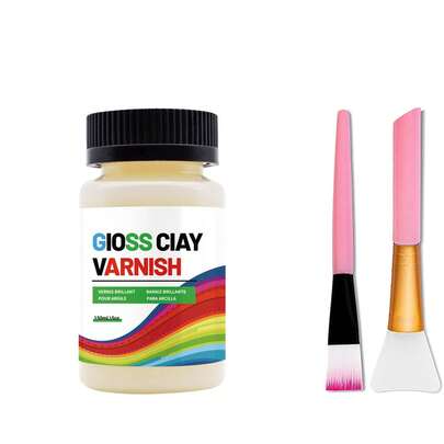1/2/3 Pcs 150ML Gloss Varnish For Air Dry Clay Glaze Clay Gloss Clay Varnish High Gloss Varnish Long-Lasting Multiusing Glossy