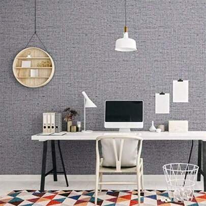 Cuộn giấy dán tường vải lanh tự dính màu trơn, dễ bóc và dán, có thể tháo rời. Lý tưởng để trang trí tường điểm nhấn phòng khách và phòng ngủ, tân trang bàn làm việc, quầy bếp và tủ, cũng như tạo không khí lễ hội.