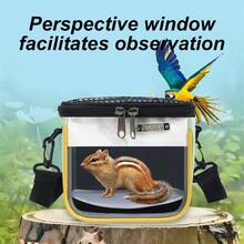 1pc Small Pet Outdoor Shoulder Backpack, Suitable For Birds, Hamsters, Squirrels And Other Small Animals, All Season Use, Breathable Carrier Bag, Portable Outdoor Travel Tote - View 6