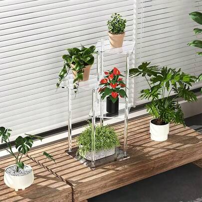 Kệ để cây bằng acrylic, bàn làm việc đa năng trong suốt, có thể dùng làm bàn cà phê, bàn phòng khách, bàn đầu giường.