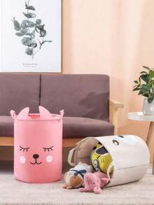 1 chiếc giỏ đựng đồ giặt hình tai hoạt hình kiểu Bắc Âu, hộp đựng đồ chơi - xô tai - Xem 3