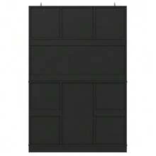 Kitchen Cabinet With Adjustable Shelves And Wine Rack, Tall Kitchen Sideboard With 4 Doors And 2 Drawers, Sideboard For Kitchen And Living Room, Buffet Cabinet, Black - Black - View 10