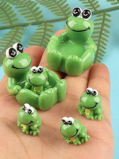 2pcs Mother & Baby Frog Ornaments, Warm Decoration To Express Gratitude On Mother's Day, Suitable For Car Interior