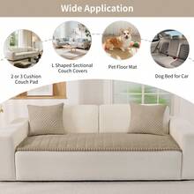 YSTYLE Vỏ bọc tay vịn ghế sofa bằng vải flannel cho ghế 1/2/3/4 chỗ ngồi, vỏ bọc ghế bành, vỏ bọc sofa thân thiện với thú cưng, vỏ bọc sofa bền chắc cho phòng khách. - màu nâu - Xem 3