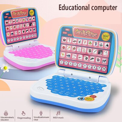 1 szt. Tablet dla dzieci z ekranem, urządzenie do nauki, symulator laptopa, inteligentne urządzenie do nauki historii wczesnoszkolnej, prezent dla chłopców i dziewcząt