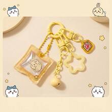 Chiikawa Hachiware&Chiikawa&Usagi,Cartoon Image High Transparent Acrylic Pendant, Bag Keychain Ornament,Cute Ornament, Anime Peripheral Collection,Creative Gift(1 PC) - Multicolor - View 5