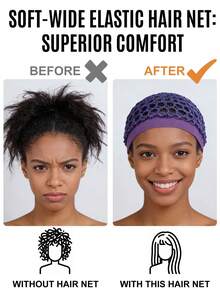 1pc Women's Sleep Hair Net Cap, Black Mesh Hairnet Suitable For Ballet, Sleeping, Braiding Hair Buns - Multicolor - View 4