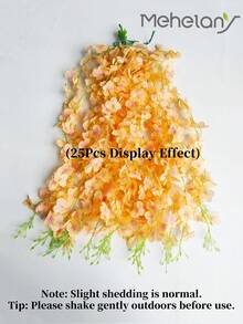 MEHELANY 45 piezas de flores de glicinia púrpura champán, flores de glicinia artificiales, enredaderas de glicinia artificiales, enredaderas de hortensias, flores artificiales decorativas, corona de flores artificiales falsas, decoración de pared para dormitorio, boda, fiesta, techo, centro de mesa para el hogar - Champán - Ver 2